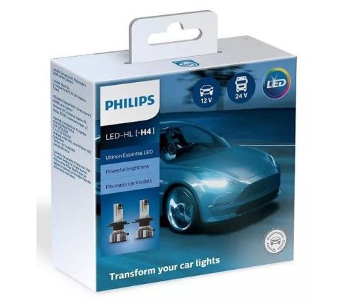 Лампа автомобільна Philips 11342UE2X2, H4, 6500К